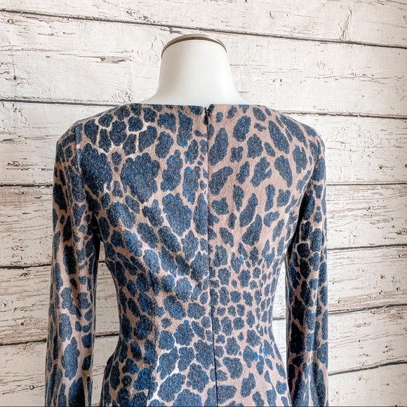 Cache Womens cocktail sweater dress with animal print - Picture 6 of 7